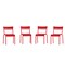 Flash Furniture Red All-Weather Armless Steel Dining Chair, 4PK 4-XU-CH-10318-RED-GG - alternate 3